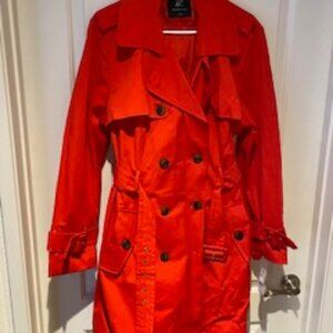 NWT Stunning Red Trench Coat